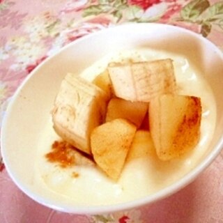❤林檎とシナモンバナナ生姜のヨーグルト❤